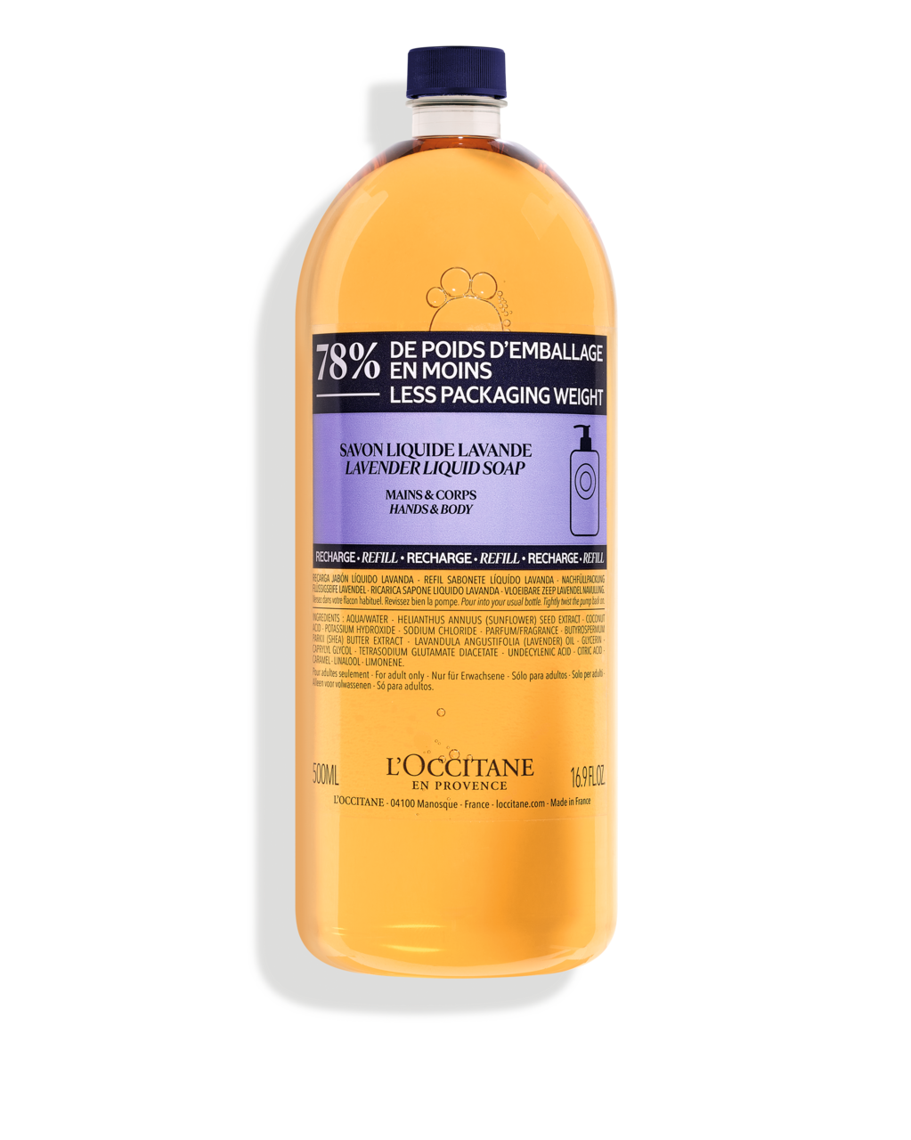 Šea Buter tečni sapun Lavanda za ruke i telo - EKO pakovanje za dopunu