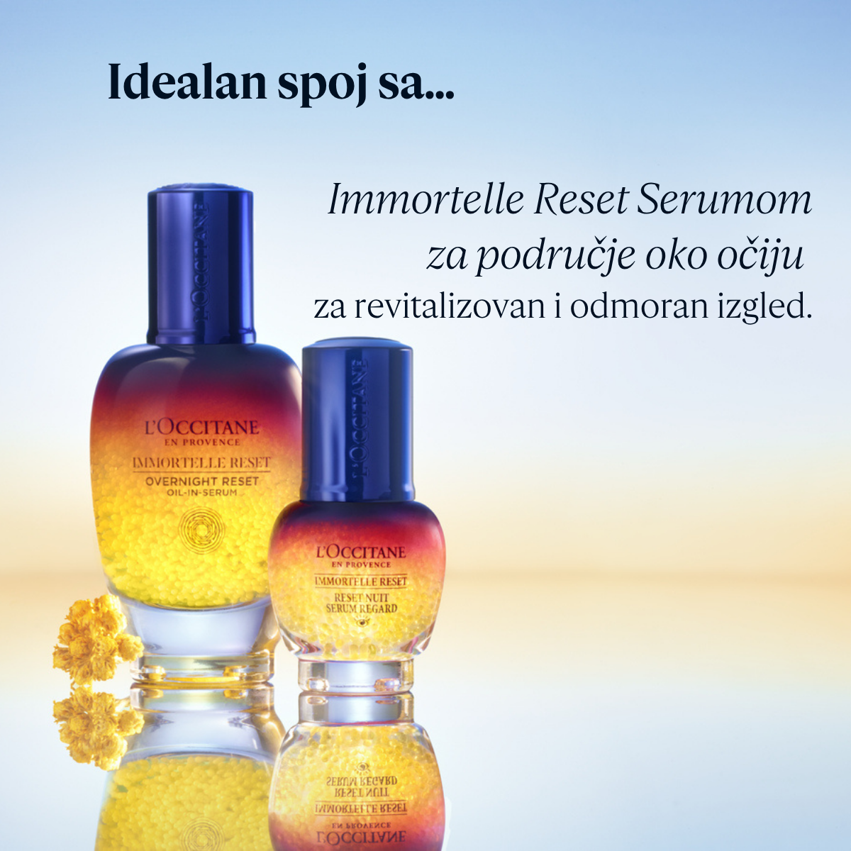 Immortelle Reset noćni serum za negu lica - unapređena formula