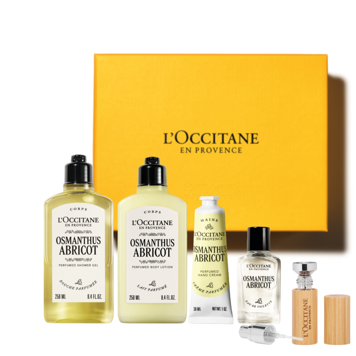 Osmanthus Abricot poklon set – mirisni ritual za telo